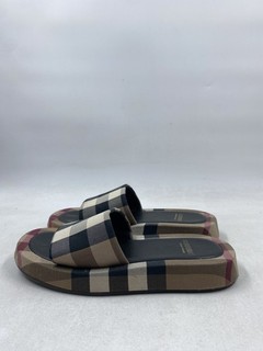 Sandali Burberry vintage check archive beige plateau slides taglia 37 certificato di autenticità
