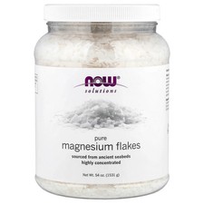 Now Foods Solutions Magnesium Flakes 100 Pure 54 oz 1531 g Not Tested on Animals