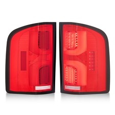 Red Led Tail Lights For 2007-2014 Chevy Silverado 1500 2500 Brake Lamps