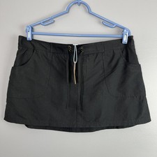 Kona Sol Women  s Black High Coverage Swim Skirt - Size XL NWT