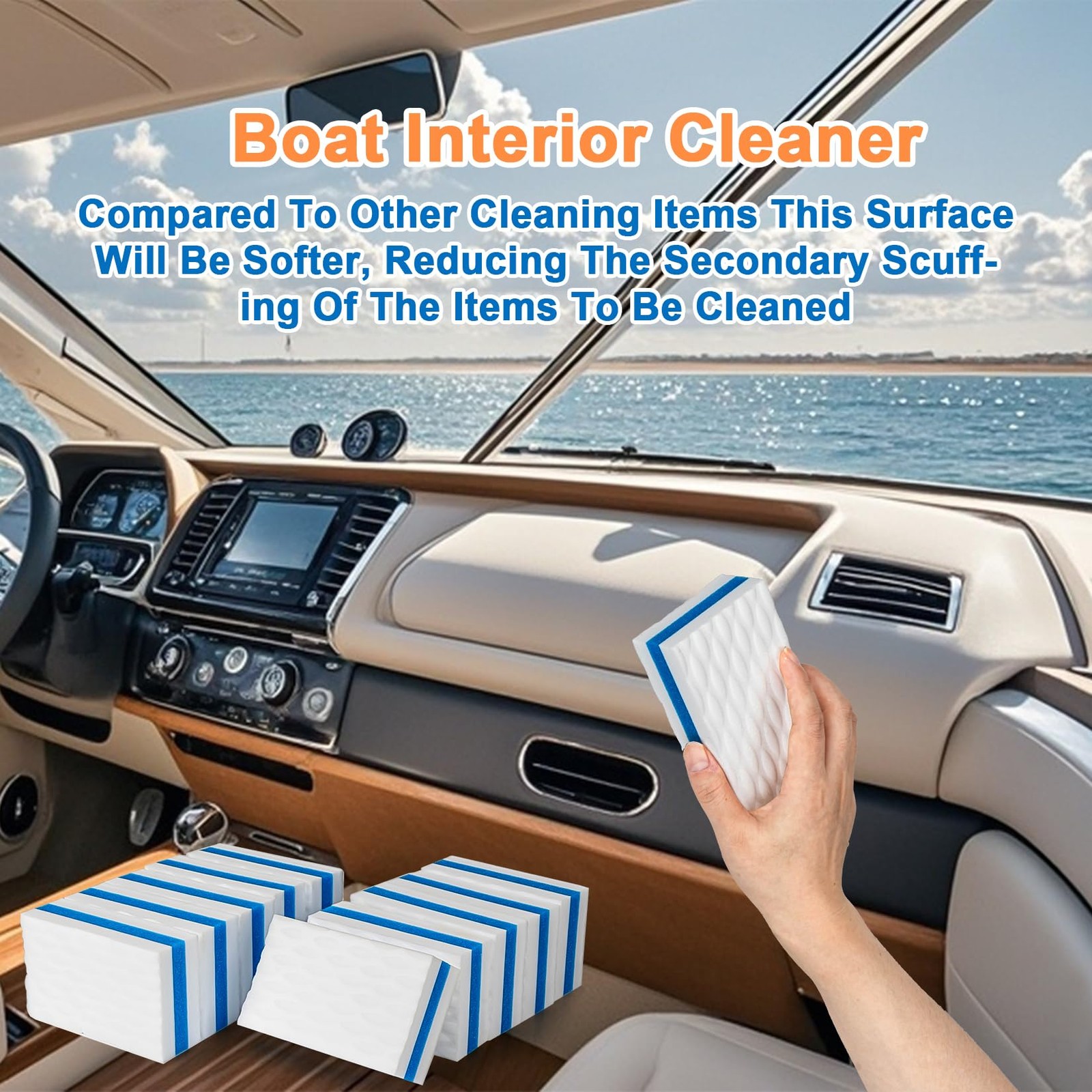 10PCS Boat Scuff Erasers - RAINFLOW Boat Wipes Boat Accessories for Women and...