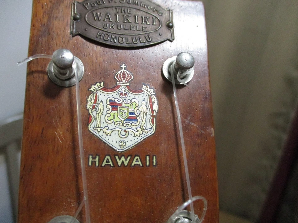 Vintage Paul F. Summers  Ukulele  Made in Hawaii Guaranteed Genuine KOA - Image 2 of 4
