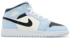 Air Jordan 1 Mid Grade School Ice Blue 555112-401 Youth Size