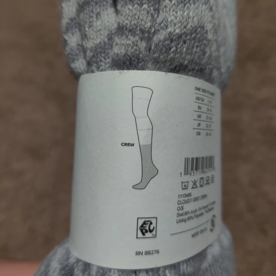 Acogedor calcetín UGG Teddi para mujer - blanco gris, talla única nuevo Foto 4 de 4