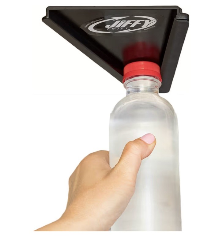 JIFFY Twist Adjustable Manual Jar Opener Black Under Cabinet