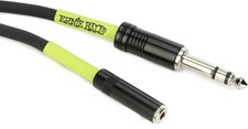 Ernie Ball P06422 1/4-inch TRS Male to 3.5mm TRS Female Headphone Extension