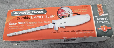 Proctor Silex Electric Knife 74311 Stainless Steel Blades~Easy Slice