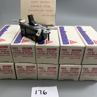 Lot Of 10 NOS PAULDING 15a 120-277 Dual double Pole Quite Switches