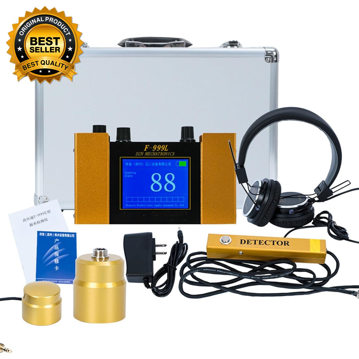Water Leak Detector Underground Water Pipe Leakage Monitor with Digital Display