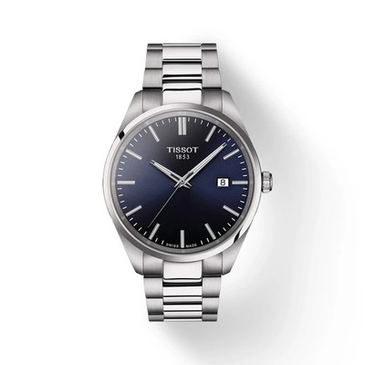Tissot PR 100 SWISS Quartz Blue Dial Stainless Steel Men's Watch T1504101104100
