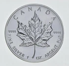 2001 Canadian Silver Maple Leaf 1 oz — photo from another recent sale