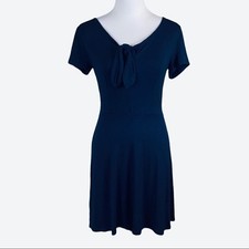 LOFT Blue Short Sleeve Fit And Flare Dress, NWT, Size SP