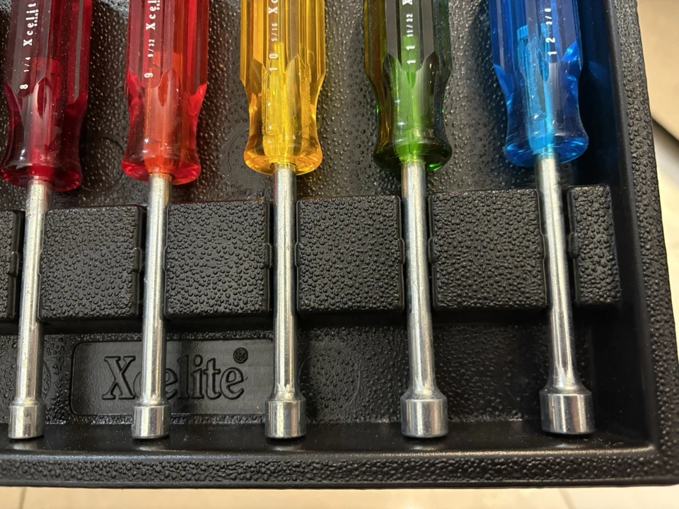 XCELITE 7PC STANDARD HOLLOW-SHAFT NUT DRIVER NUTDRIVER SET Vintage 127TB NOS USA - Image 4 of 4