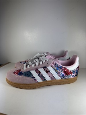 ADIDAS SAMBA OG LIBERTY LONDON CLEAR PINK FLORAL GS JQ2007 SIZE 2.5Y BRAND NEW!!