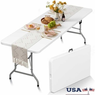 Foldable Sturdy Table W/ Safety Lock Anti-Folding Design 37.5lbs Capacity New