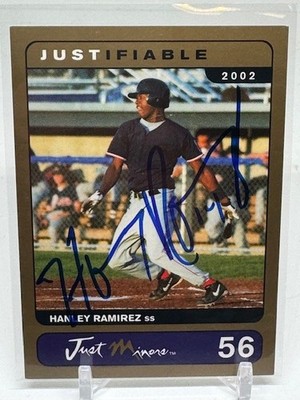 2002 Just Minors #56 Auto Hanley Ramirez Red Sox Marlins Dodgers /1000
