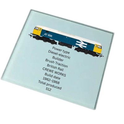Class 47 Lokomotive Glasuntersetzer BREL British Rail