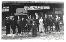 Geo. W. Houtz General Store Cooperstown PA Sweet Orr Sign RPPC Photo Postcard