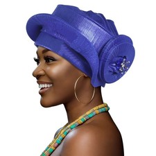 Fashion African Head Wrap Turban for Women Nigerian Headtie Wedding Headwear Hat