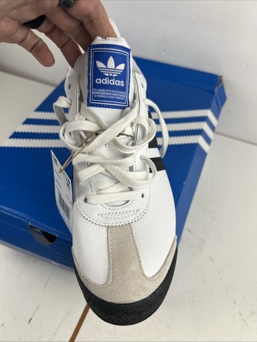 Adidas Samoa White Black Mens Athletic Sneakers Size 10.5 - Picture 3 of 9