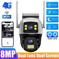 8MP WiFi IP Camera Tuya Dual Lens Baby Monitor Night Vision Auto Tracking