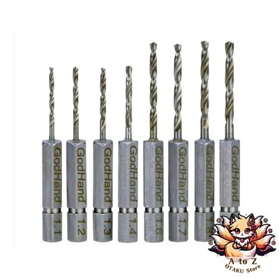 NEW GodHand Quick Drill Bit Set of 8 C GH-DBQ-8C Hobby Tools