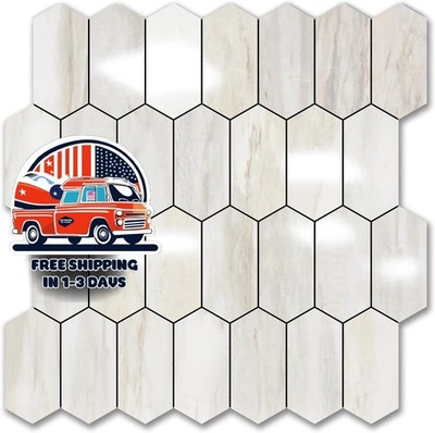 Azulejos de pared de mosaico autoadhesivos de PVC con veta de madera brillante