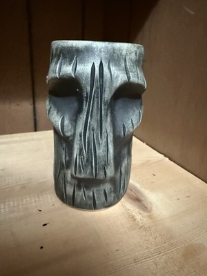Moai Tiki Mug THtiki Handmade 2022 Halloween Glaze 5.5'' Tall