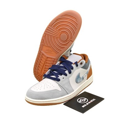 Nike Air Jordan 1 SE Low Repaired Denim Swoosh Jordan 1 AJ1 Low