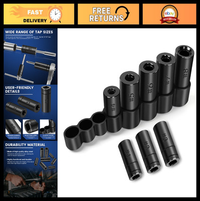 8-Piece Tap Socket Set, 1/4'' & 3/8'' Drive Adapters for Socket Wrench, Fits 1/2 