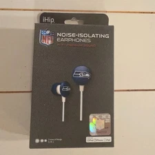 New In Box IHip Seahawks Noise-isolating Earphones Earbuds Headphones 3.5mm Plug