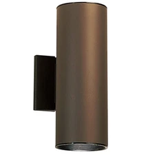 KICHLER Independence 12 in. 2-Light Bronze Outdoor Wall Cylinder Sconce 1-Pack