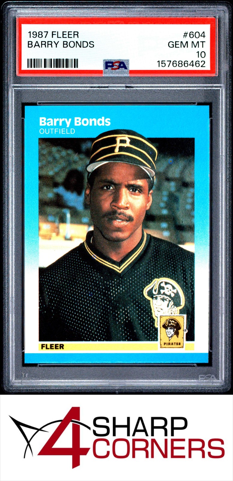 1987 FLEER #604 BARRY BONDS RC PIRATES PSA 10
