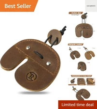 Leather Archery Finger Tabs,Handmade Archery Finger Guard for Shooting Practi...