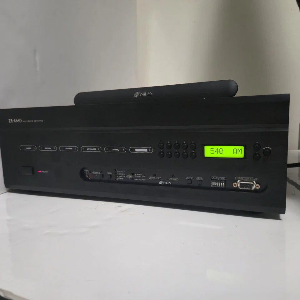 Amplificador de potencia/receptor Am-fm Niles ZR-4630 6 habitaciones 360 W probado funcionando Foto 3 de 4
