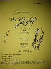 The Golden Girls Signed TV Script Betty White Bea Arthur Rue McClanahan reprint 