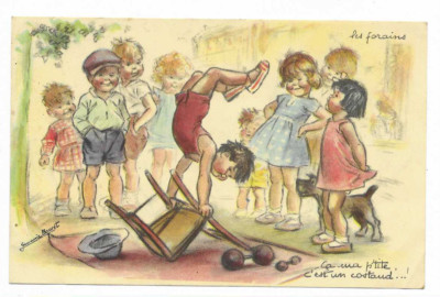 Old postcard ''Germaine Bouret - Ca ma p'tite, c'est un staud ...!