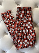 LuLaRoe Disney Leggings Women's Size OS Mickey Mouse Buttery Soft Burnt Orange