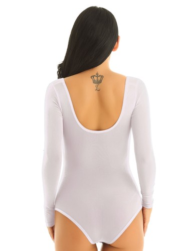 Mujeres Body Bodystocking Leotardo Transpirable Unitard Corte Alto Ropa de Club Transparente - Imagen 10 de 59