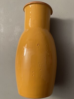 Vintage Ceramiche Alfa Made in Italy Pumpkin Color Vase/Cruet EUC