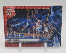 Joel Embiid 2020-21 Panini Mosaic Montage Red Prizm