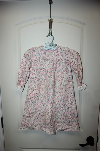 Girl's Nightgown (NO SIZE, See Measurements) Toddler Vintage Flannel Floral 4/5? - Picture 5 of 6