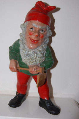 Vintage German Heissner Garden Gnome Terracotta Ebay
