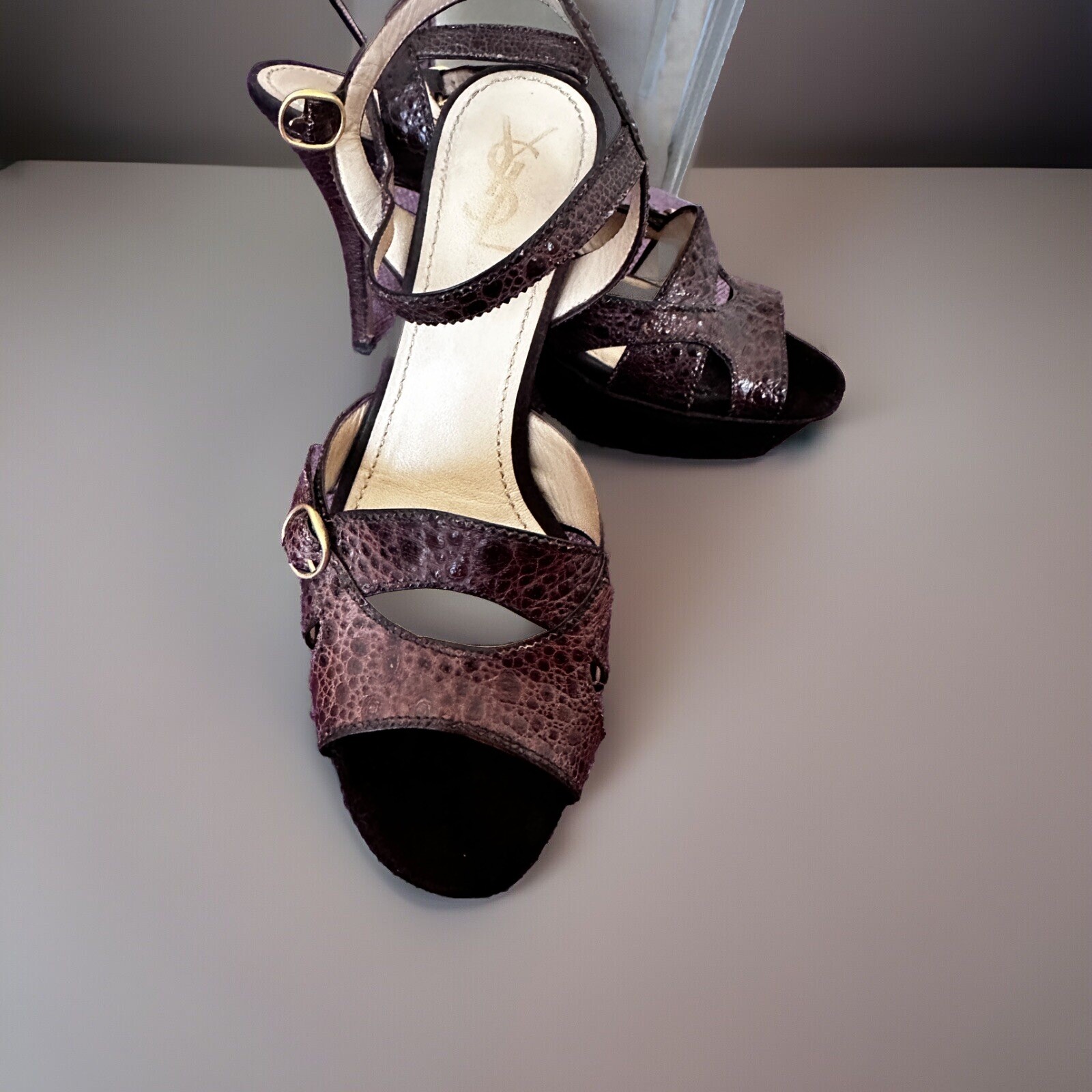 SAINT LAURENT Sandali vintage tacchi YSL taglia 7