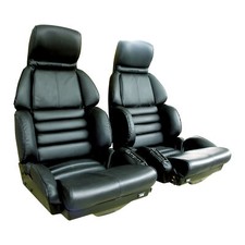 Corvette C4 Leather Seat Covers Black Sport 1991-1992