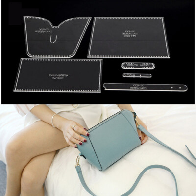 Leather Craft Clear Acrylic shoulder bag handbag Pattern Stencil Template XKB-70