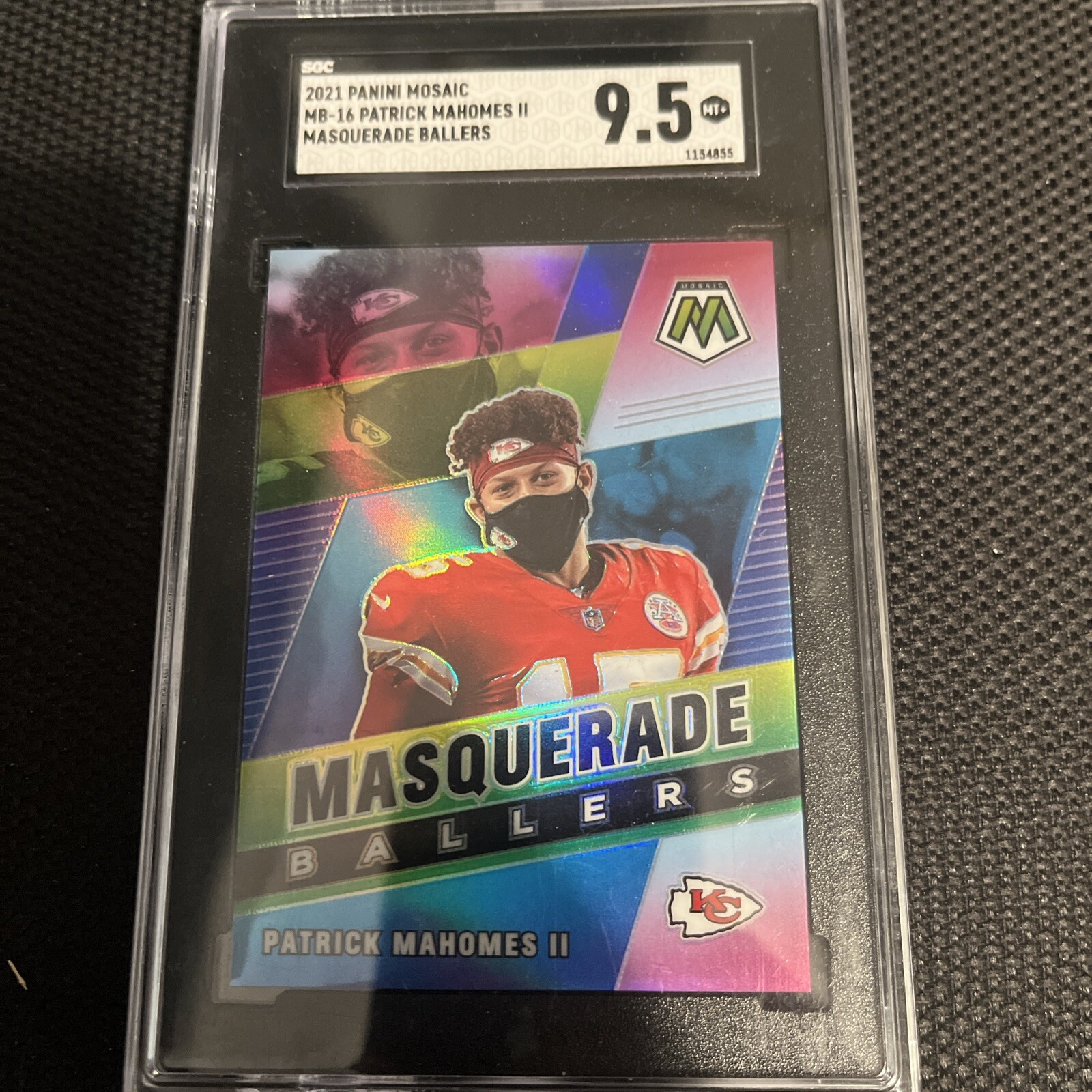 2021 PANINI MOSAIC FOOTBALL PATRICK MAHOMES SSSP  "MASQUERADE BALLERS"  MINT 9