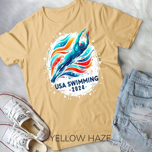 USA 2024 United States American Sport 2024 Swimming Unisex T-shirt - Bild 12 von 13
