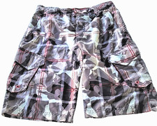 Zero X Posur Beach 2 Street Swim Trunks Shorts Size L 14 16 Camo Mens
