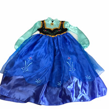 Halloween Costume Girl's Kid / Youth FROZEN Princess Anna Blue Full Skirt 7/8